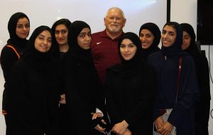 Floyd with Female Students