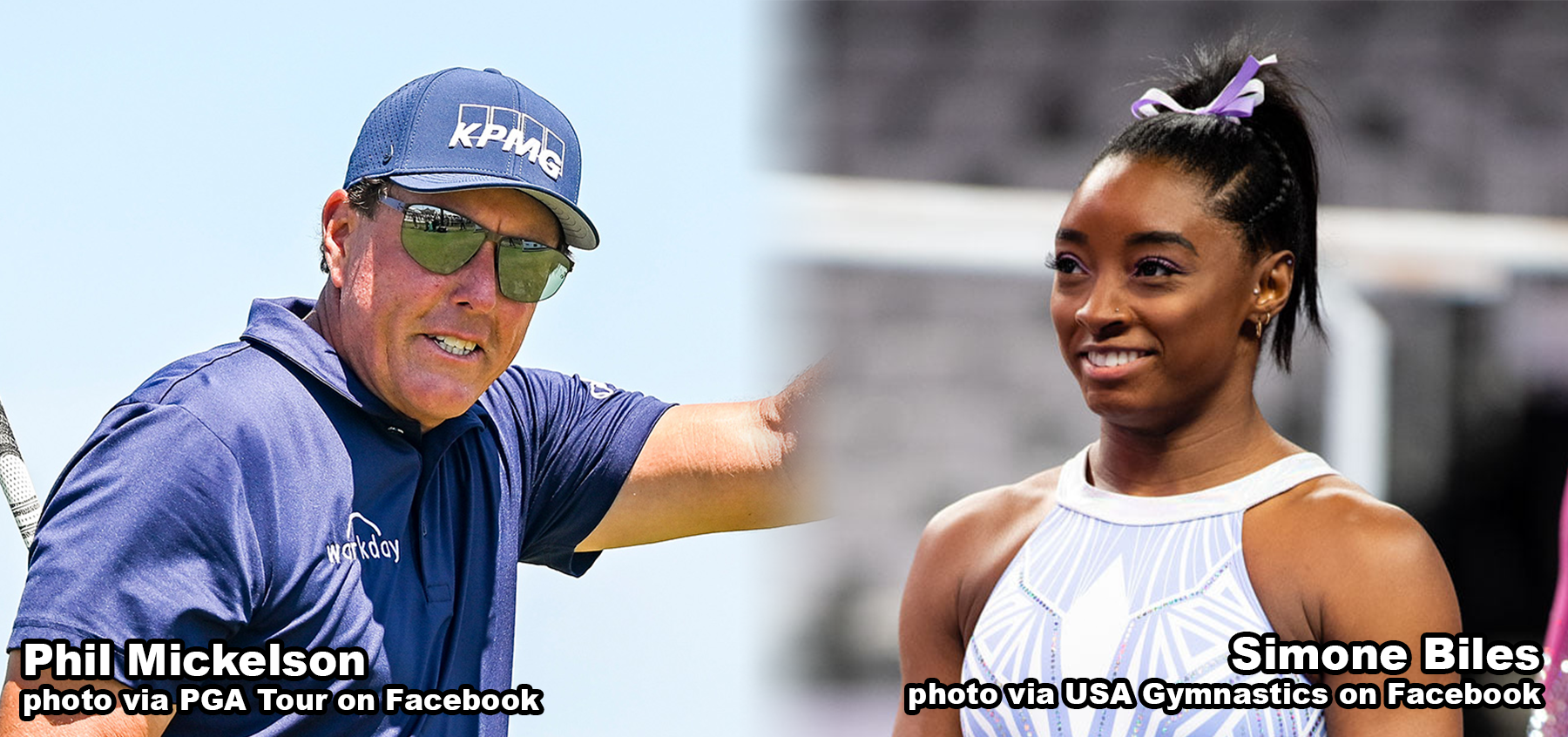 Phil Mickelson and Simone Biles